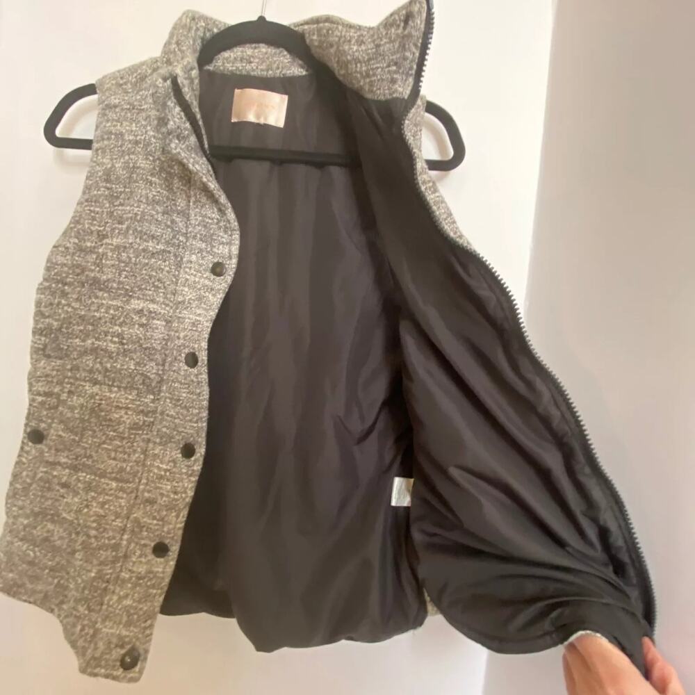 Stitch Fix Skies Are Blue Wels Quilted Puffer Vest Gray Women’s Size Small 2028 - Picture 5 of 11